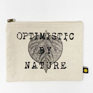 LIFE IS GOOD | Optimistic By Nature Leaf Canvas Zip Bag
